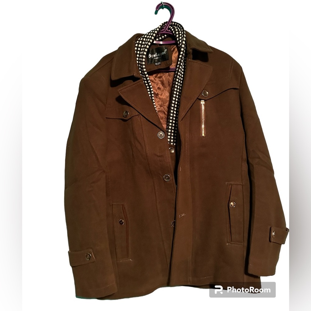 BigredLeopard Men’s XXXL Winter Pea Coat